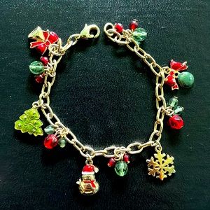 Vintage Christmas charm bracelet